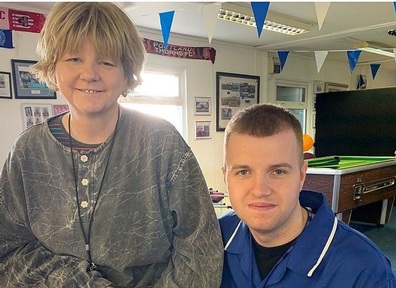 Credit: Caremark. William Aston-Wright and his mum Tam