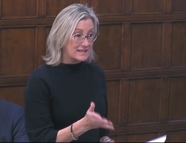 Care Minister Caroline Dinenage speaking today in Westminster debate on user-led social care. Credit: Parliament TV