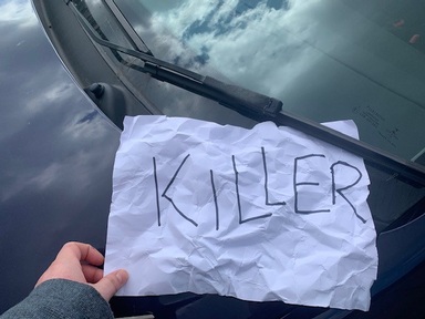 One-word insult put on care worker's car. Credit: Crescent Community Care