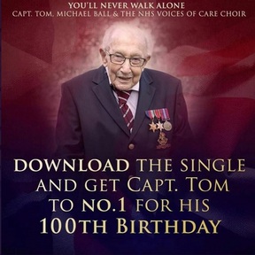 The centenarian's No.1 single is a duet with Michael Ball of the song 'You'll Never Walk Alone'.