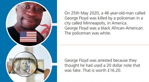 Easy News uses illustrations and photos to help explain every paragraph. Credit: United Response