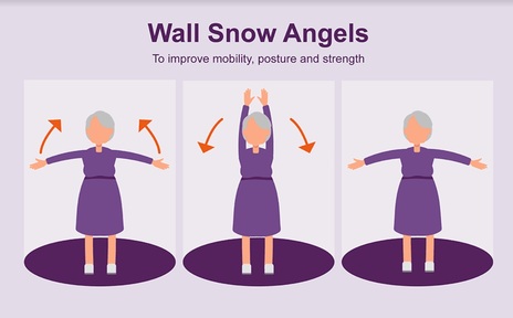 Thursdays: 'Wall snow angels' .Credit: Age UK