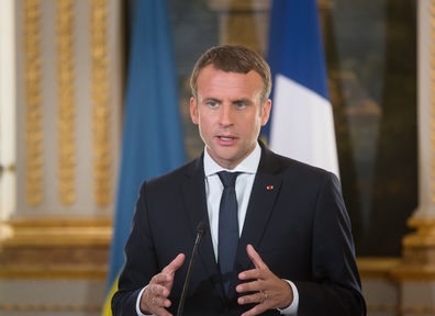 President Emmanuel Macron. Credit: Drop of light.  Shutterstock