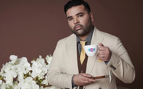 'Naughty Boy' when he took part as Jay Gatsby in Dementia UK’s celebri-tea photoshoot earlier this year