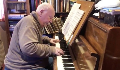 Paul Harvey aged 80 has dementia but can compose a piece of music on the spot. Credit: Nick Harvey