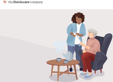 Home care agency The Live In Care Company's rebrand includes a new look website. Credit: The Live-in Care Company