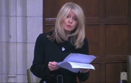 Esther McVey MP during the debate at Westminster Hall about the effect of the covid-19 outbreak on people affected by dementia