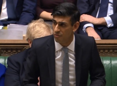Chancellor Rishi Sunak. Credit: Parliament TV