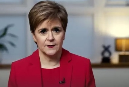 Scotland's First Minister Nicola Sturgeon announces the £500 gift at the SNP virtual conference on 30 November. Credit: SNP