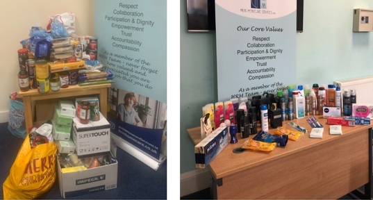 Care staff have been collecting goods for the poor. Credit: HRM Home Care