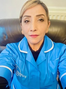 Bluebird home care worker Nassrat Bi. Credit: Bluebird Care