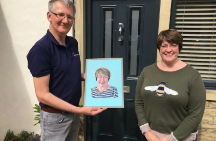 Nigel Proud with Admiral Nurse Rachel Korosi