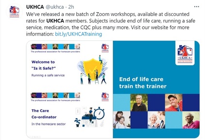 UKHCA (@ukhca) tweets about new training.