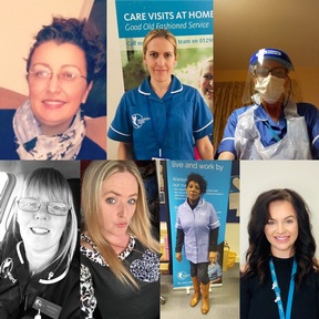 Some of the 'wonderful women' who continue to go above and beyond. Credit: Bluebird Care