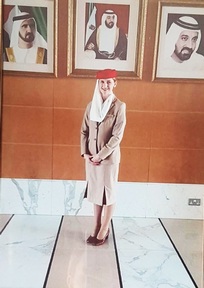 Ms Capon was a flight attendant for six years. Credit: Radfield Home care.