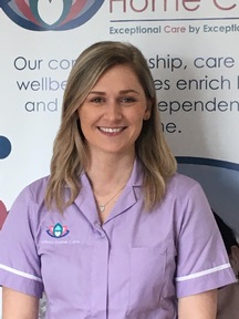 Emma Capon in her Radfield Home Care uniform. Credit: Radfield Home Care