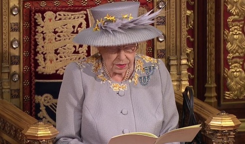 The Queen delivers the Queen's Speech in the House of Lords. Credit: Parliament TV
