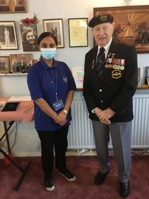Bal Bains, managing director of Caremark (Havering) with Harry, one of the people cared for by Caremark
