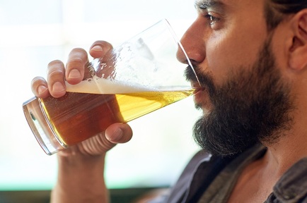 Men make up over three quarters of all alcohol-linked cancer cases (77 per cent) Credit: Shutterstock