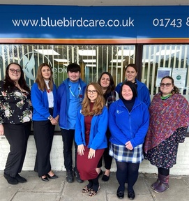 Staff at Bluebird Care Shropshire branch. Credit: Bluebird Care