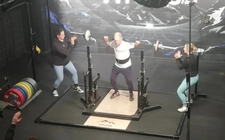 Peter Mileham in the gym. Credit: Rosemere Cancer Foundation