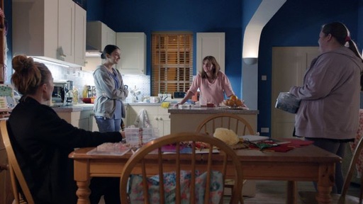 A scene from Holby City with Madge and Lizzie. Credit: Mencap.