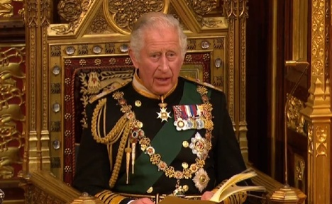 The Queen’s Speech was delivered by Prince Charles from the House of Lords throne on 10 May.  Credit: Parliament TV