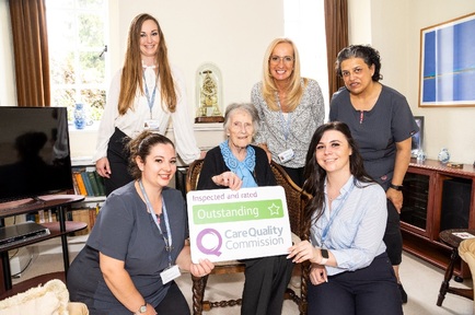 The Carefound Home Care in West Bridgford team with a client. Credit: Carefound Home Care.