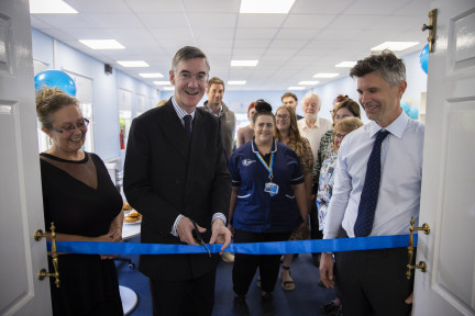Jacob Rees-Mogg opens Bluebird Care Bristol, Bath & NE Somerset office