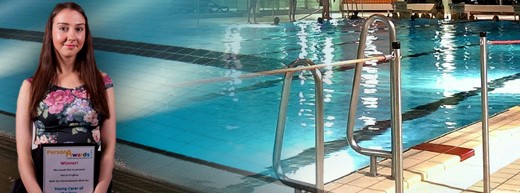 Care worker bravely conquers fear of drowning to go swimming with the lady she cares for
