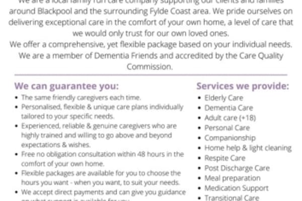 Embrace Home Care Ltd 303 Whitegate Drive Blackpool Lancashire