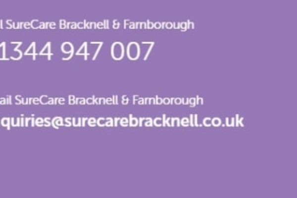 Surecare (Bracknell & Farnborough), Camberley, Surrey
