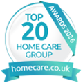 Caremark homecare.co.uk Top 20 Large and Mid-size Home Care Groups 2026 Winner Badge